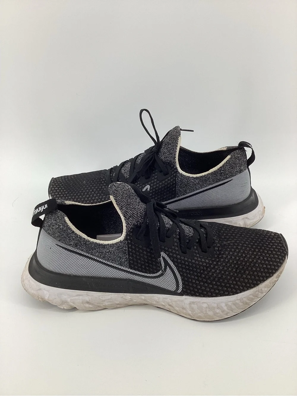 Nike Black & Gray Infinity React Knit Running Sneakers